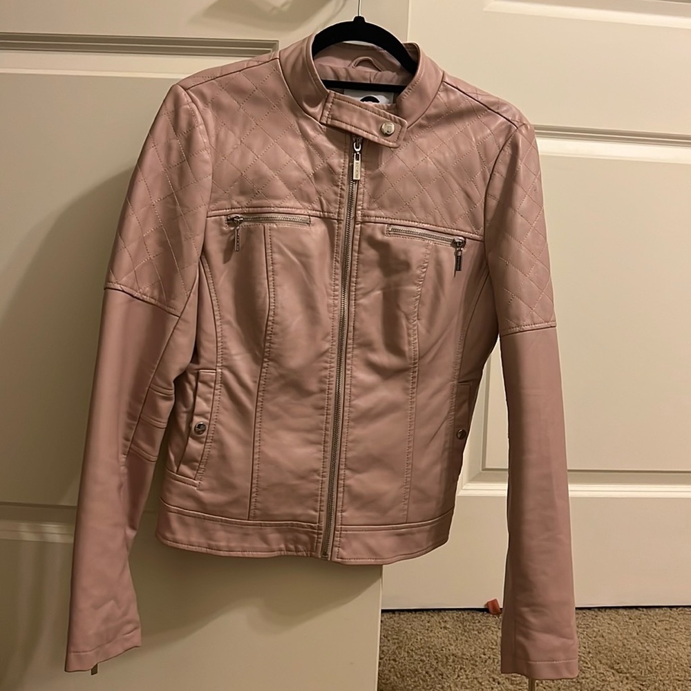 dusty pink jacket, brand G by guess